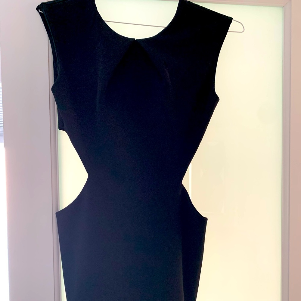 ASOS cut out black mini dress